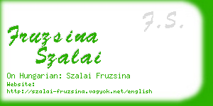 fruzsina szalai business card